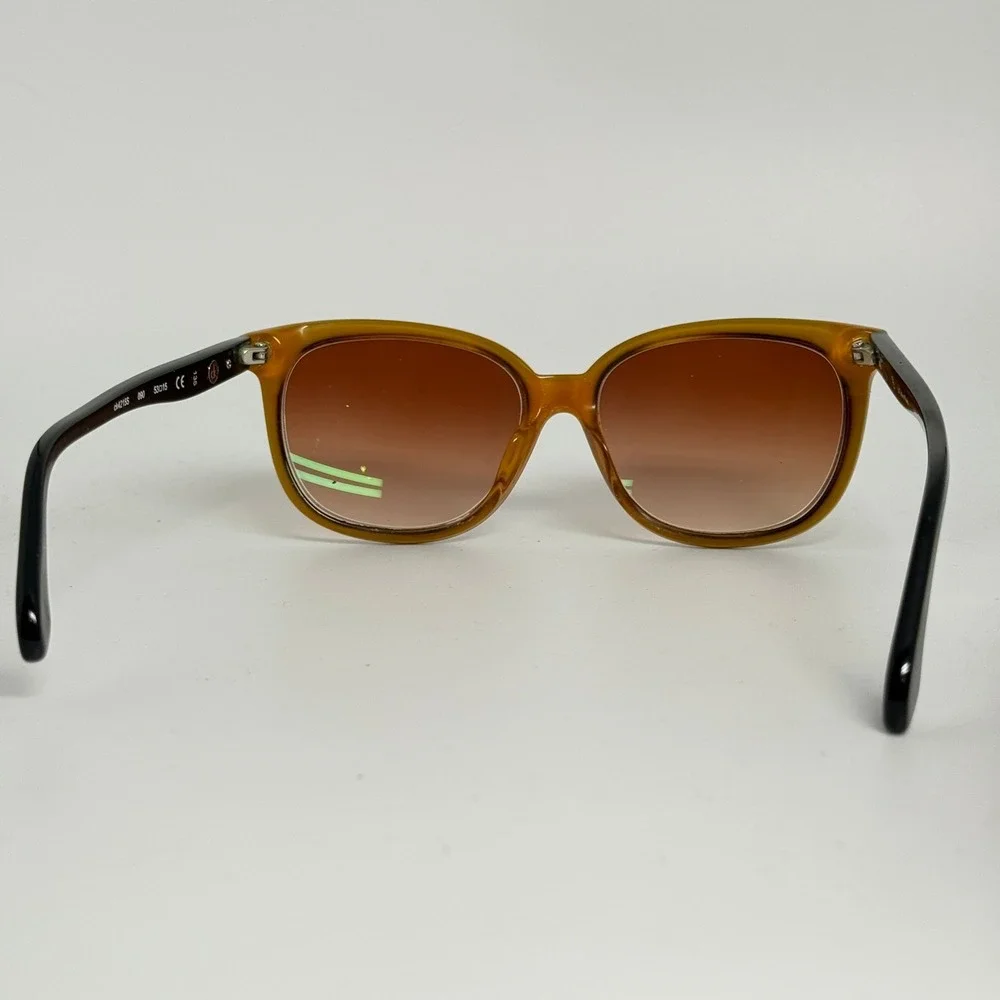 Calvin Klein CK4215S Cat Eye Sunglasses Black Honey Brown Gradient 53-15-135